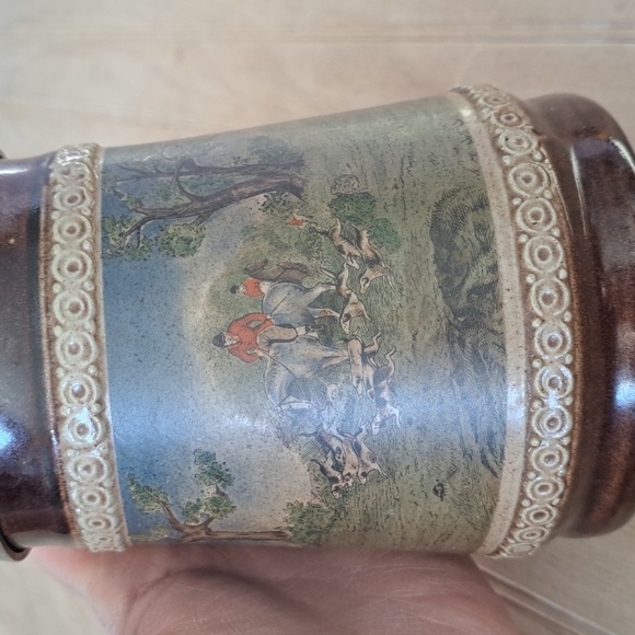 Marzi & Remy German Beer Stein Vintage w/Fox Hunting Scene Stonewear Collectible - Picture 4 of 11